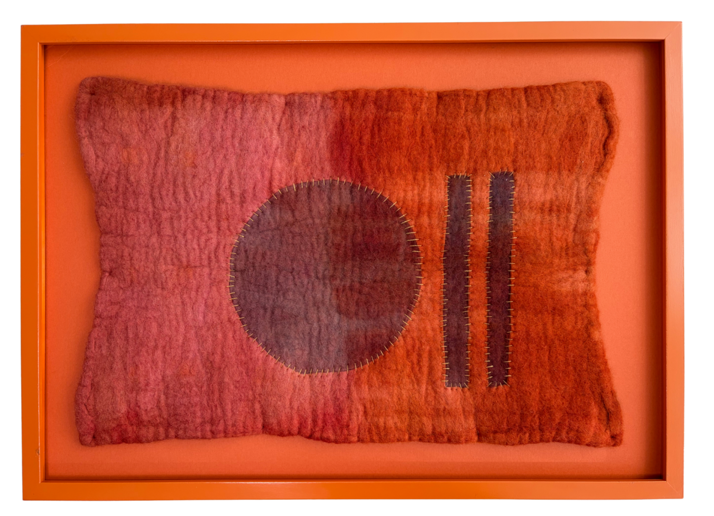 untitled (please set the table), 2026, Cheviot wool with natural dyes and embroidery thread, size: 27.5" x 19.75"