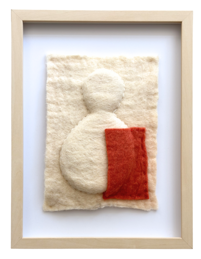 quiet gourd, 2026, Merino and Ontario Dorset-blend wool with natural dyes, size: 12" x 16"
