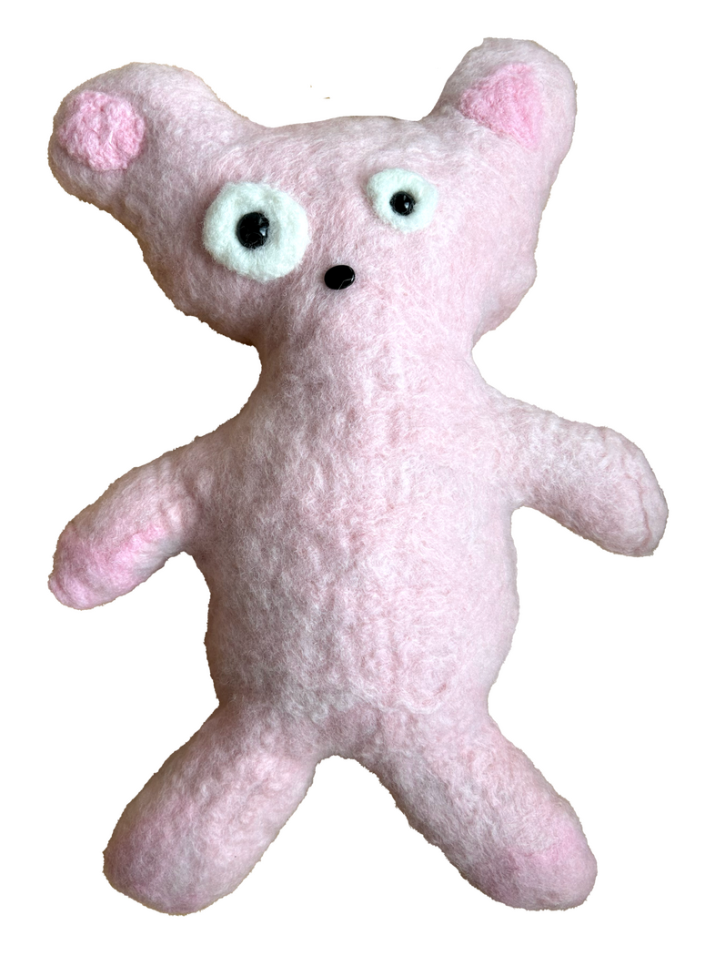 &quot;Pinkie&quot;, 2024, wet felted Corriedale wool hand dyed with cochineal, size: 7.5&quot; x 11&quot;
