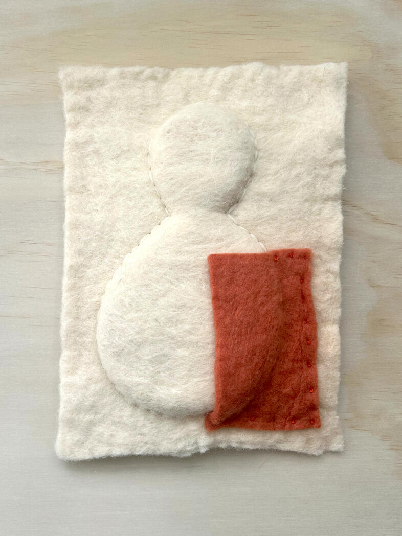 quiet gourd, 2026, Merino and Ontario dorset-blend wool with natural dyes, size: 11.25" x 8.25"